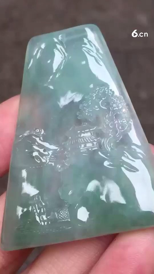 高冰绿意境牌，种老起胶4180