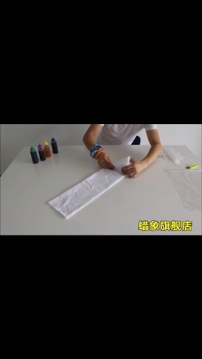 方巾扎染，出来的成品