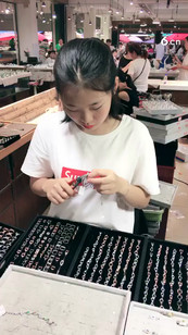 美女鑲嵌925銀托