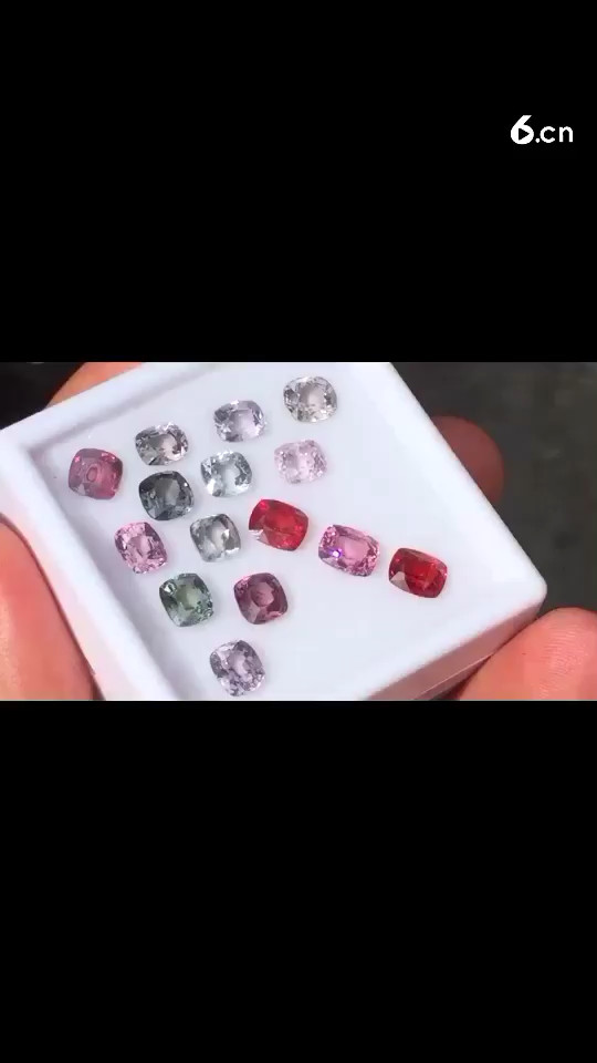 缅甸抹谷彩宝尖晶15颗19拉