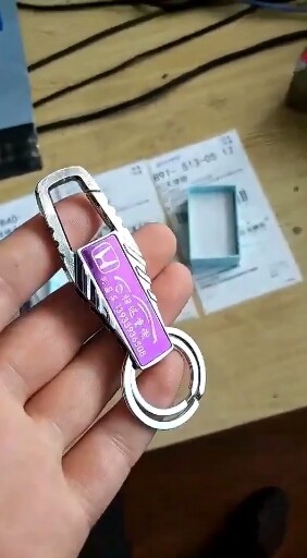 雕刻双环防丢钥匙扣😊3色可选