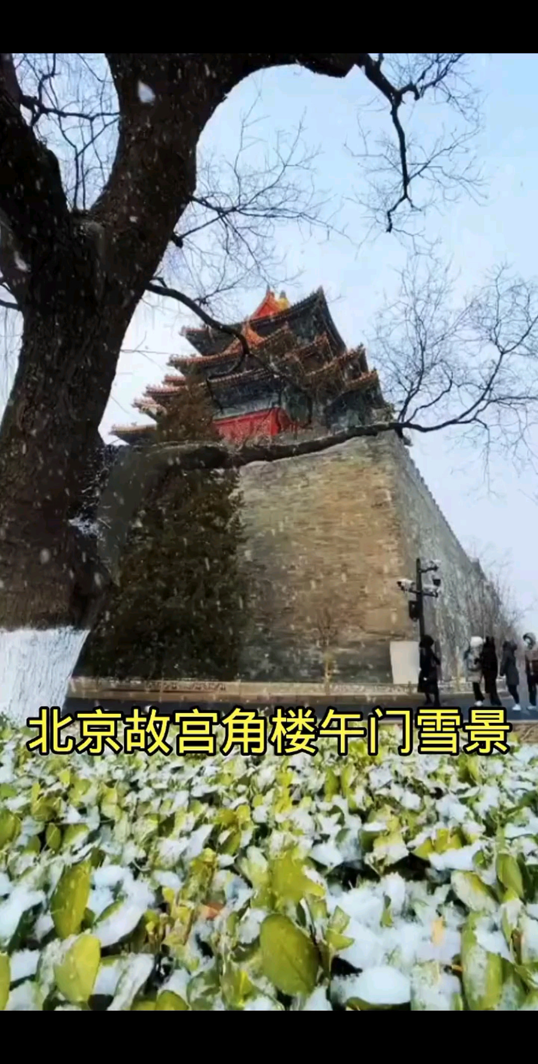 北京故宫角楼午门雪景