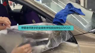 沃尔沃倒车镜贴隐形车衣老师专业精细讲解教程